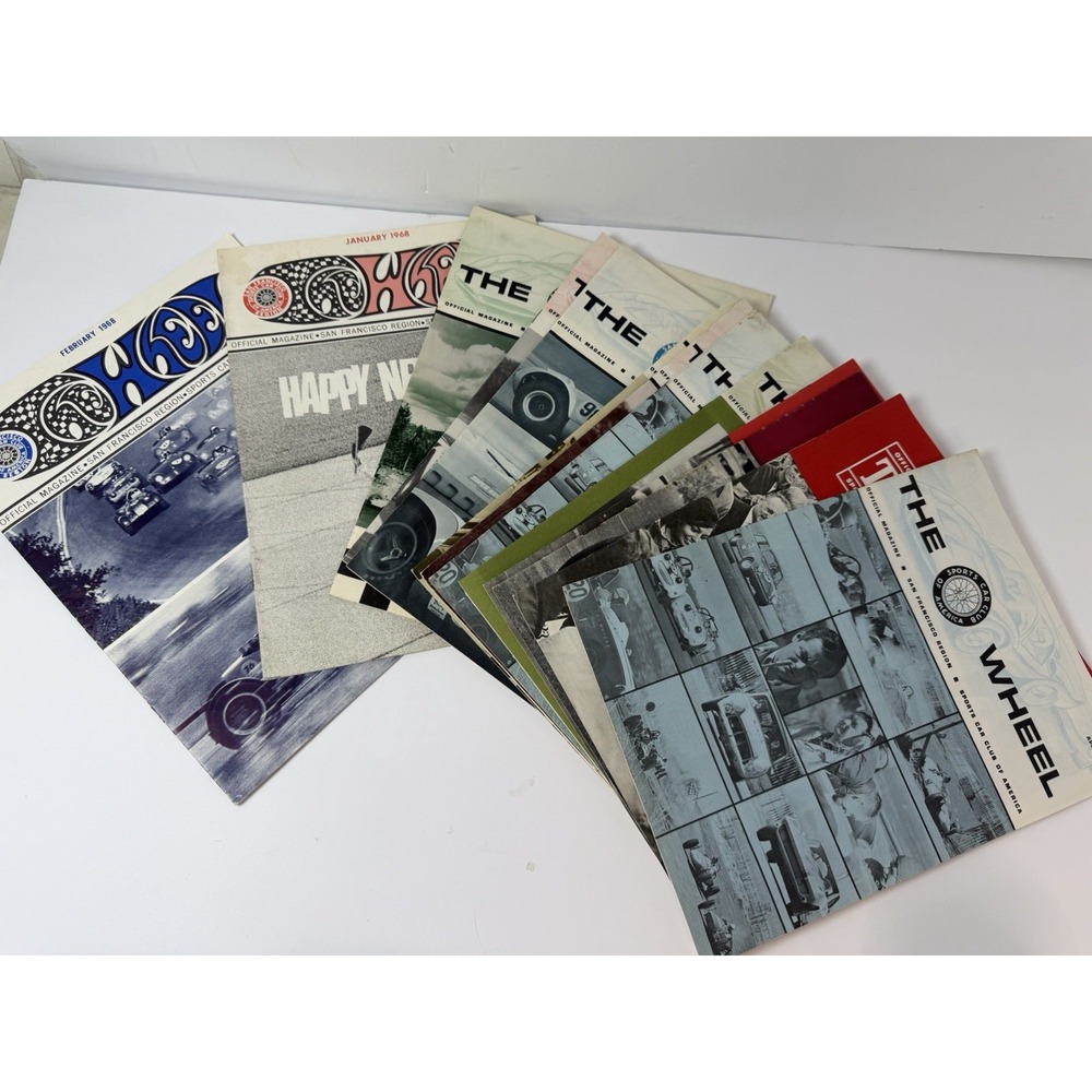 The Wheel San Francisco Sports Car Club Of America Magazine Lot Of 13 1960s READ